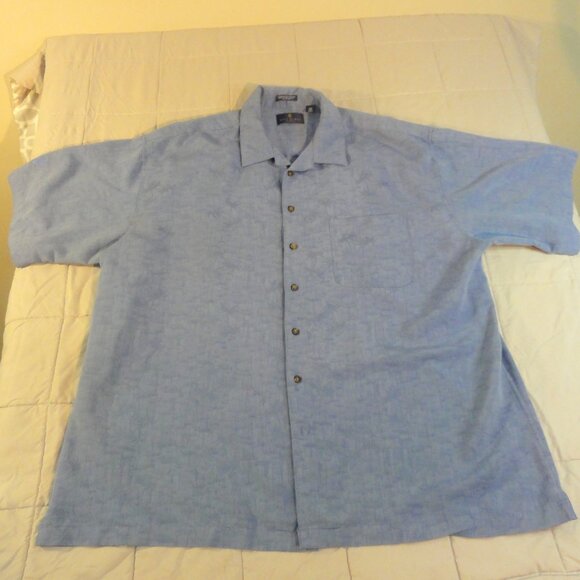Bill Blass Other - Bill Blass Premium Shirt Mens Size XXL Blue Button Front Single Pocket‎
